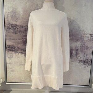 ZARA Elegant Cream/Ivory Turtleneck Sweater Dress (NWOT)